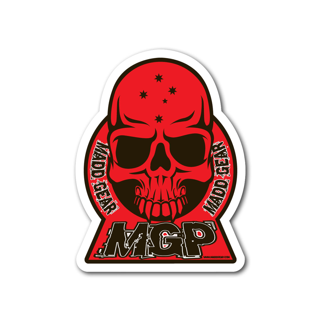 Red MGP Skull Sticker