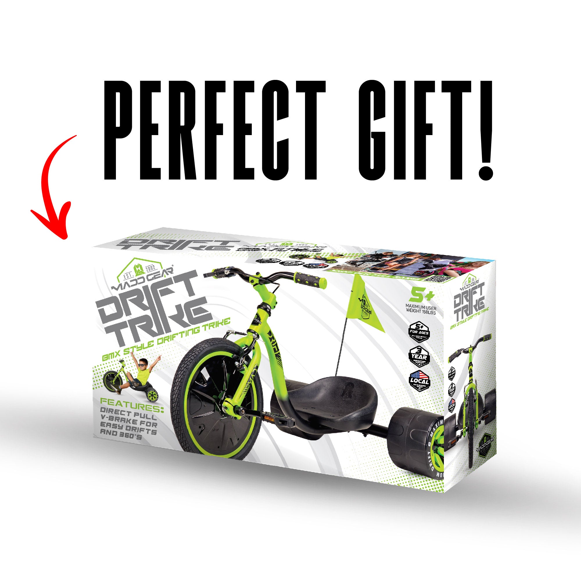 Madd Gear Drift Trike - Black Green – Madd Gear UK