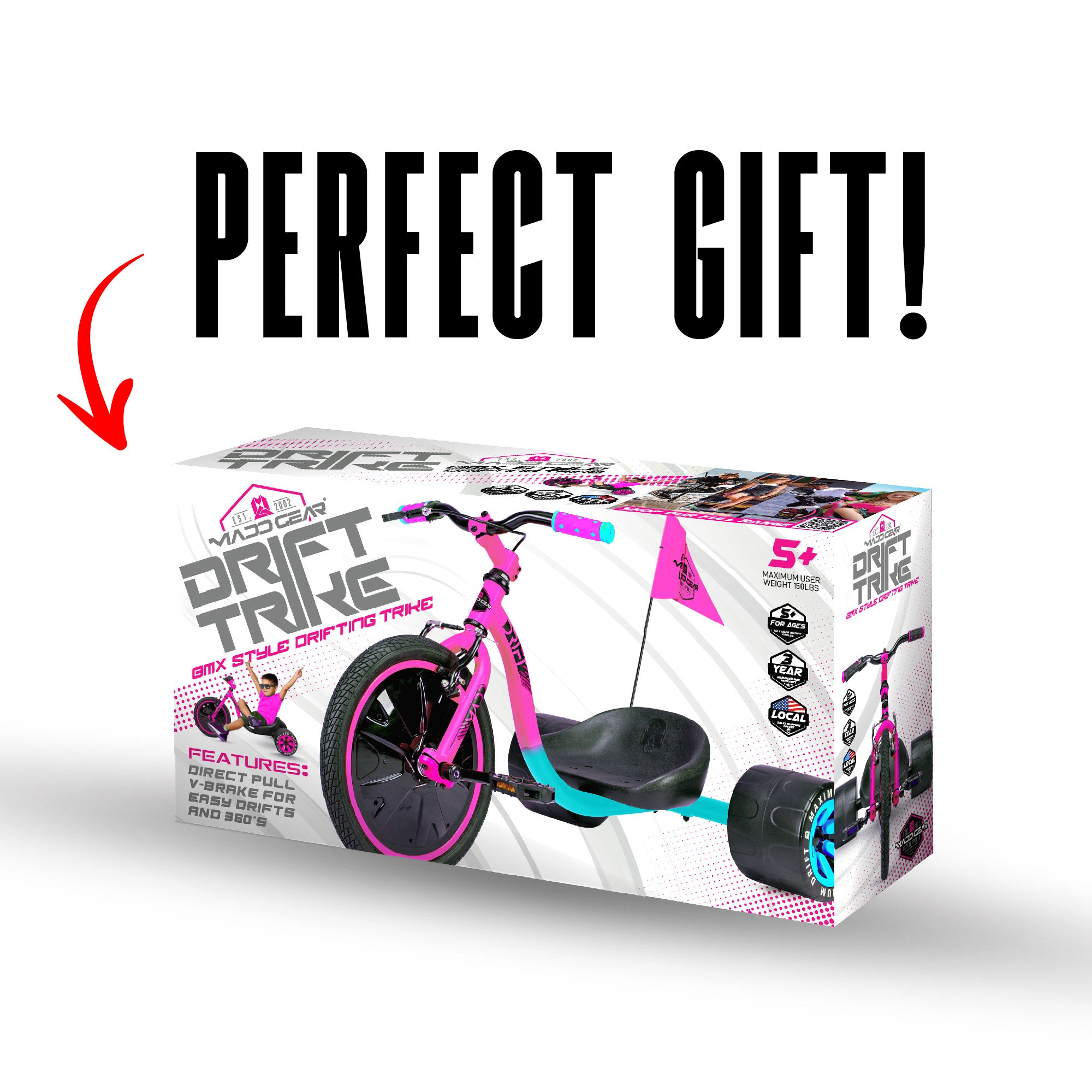 Madd Gear Drift Trike - Pink Teal – Madd Gear UK