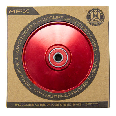 MFX Corrupt Core 110mm Wheels - Red Black