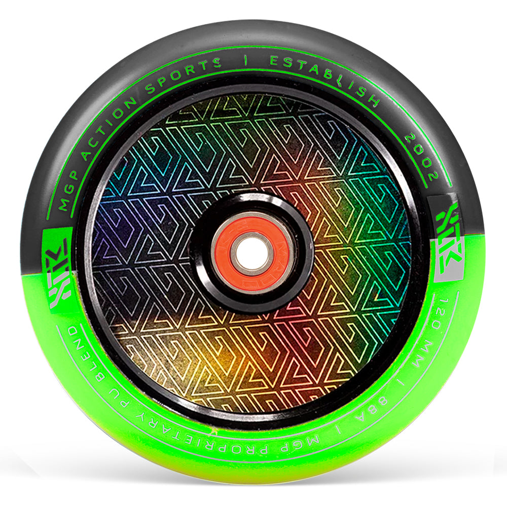 MFX Corrupt Core 120mm Wheels - Lime Black