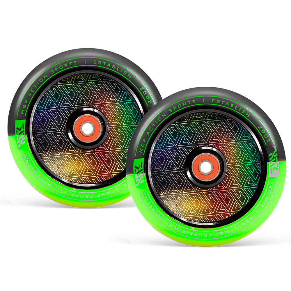 MFX Corrupt Core 120mm Wheels - Lime Black