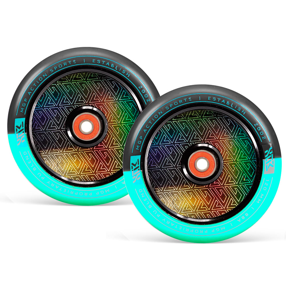 MFX Corrupt Core 120mm Wheels - Teal Black