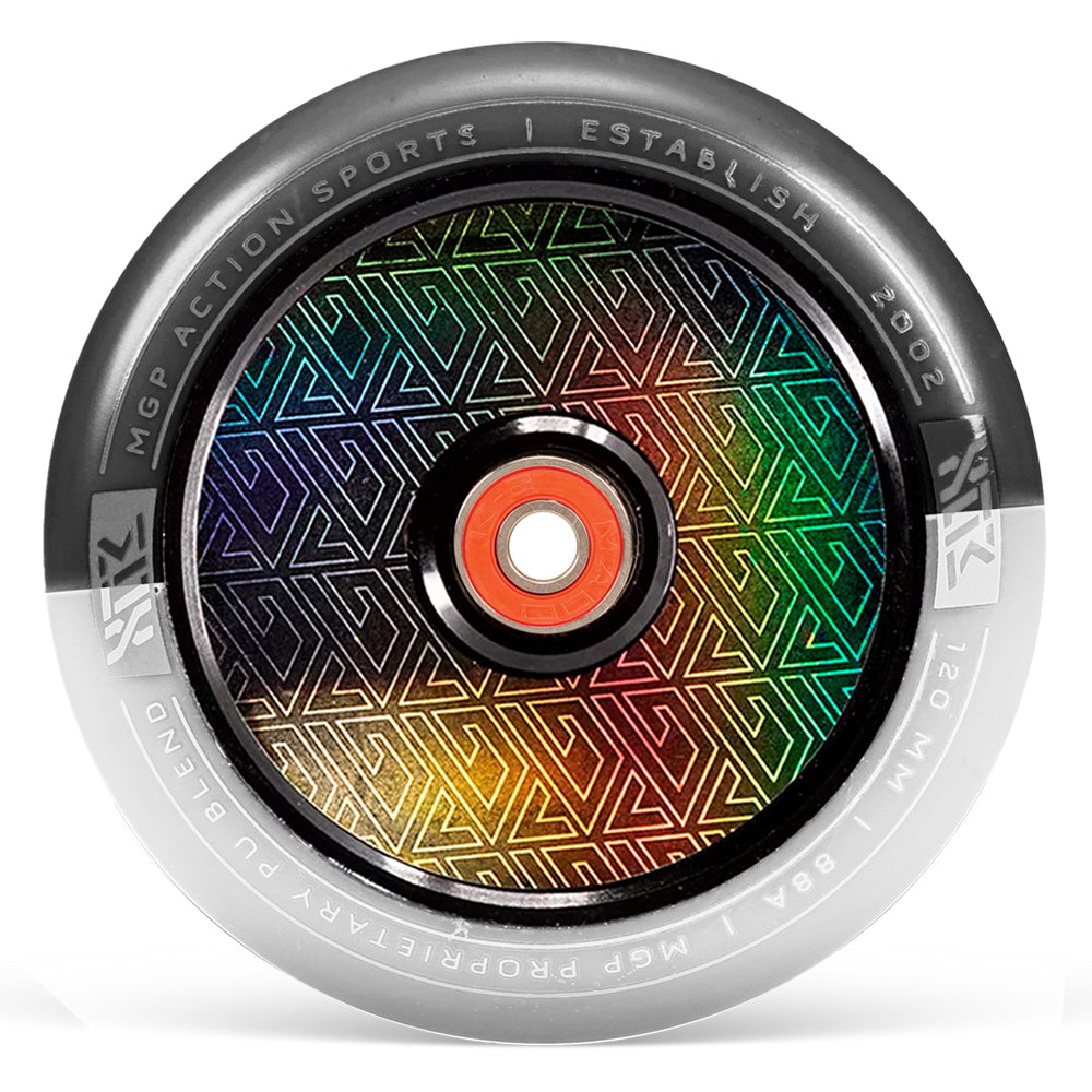 MFX Corrupt Core 120mm Wheels - White Black