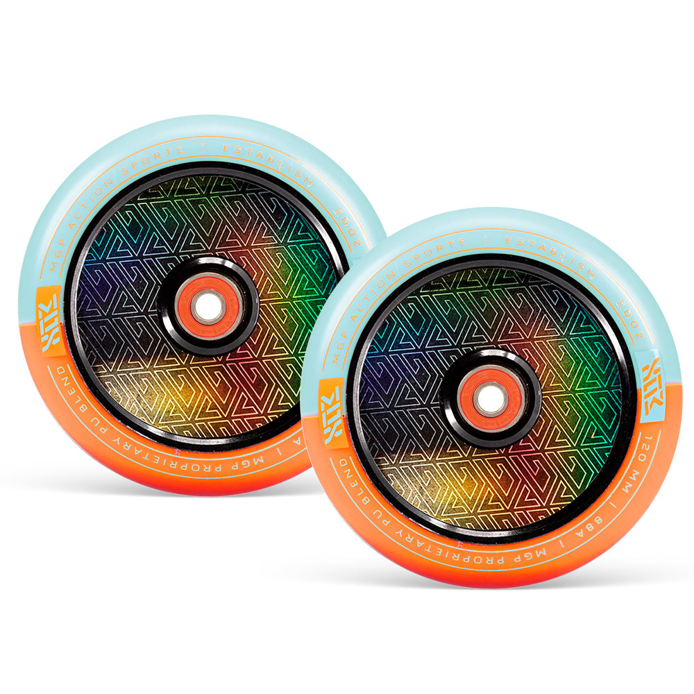 MFX Corrupt Core 120mm Wheels - Orange Teal