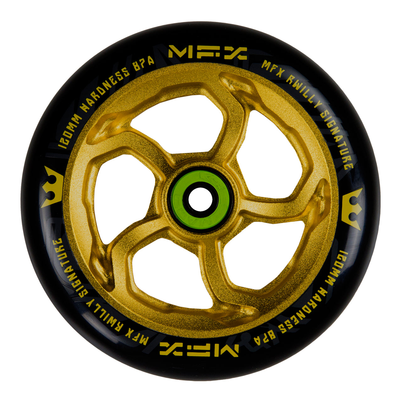 MFX RWilly Hurricane 120mm Wheels - Gold