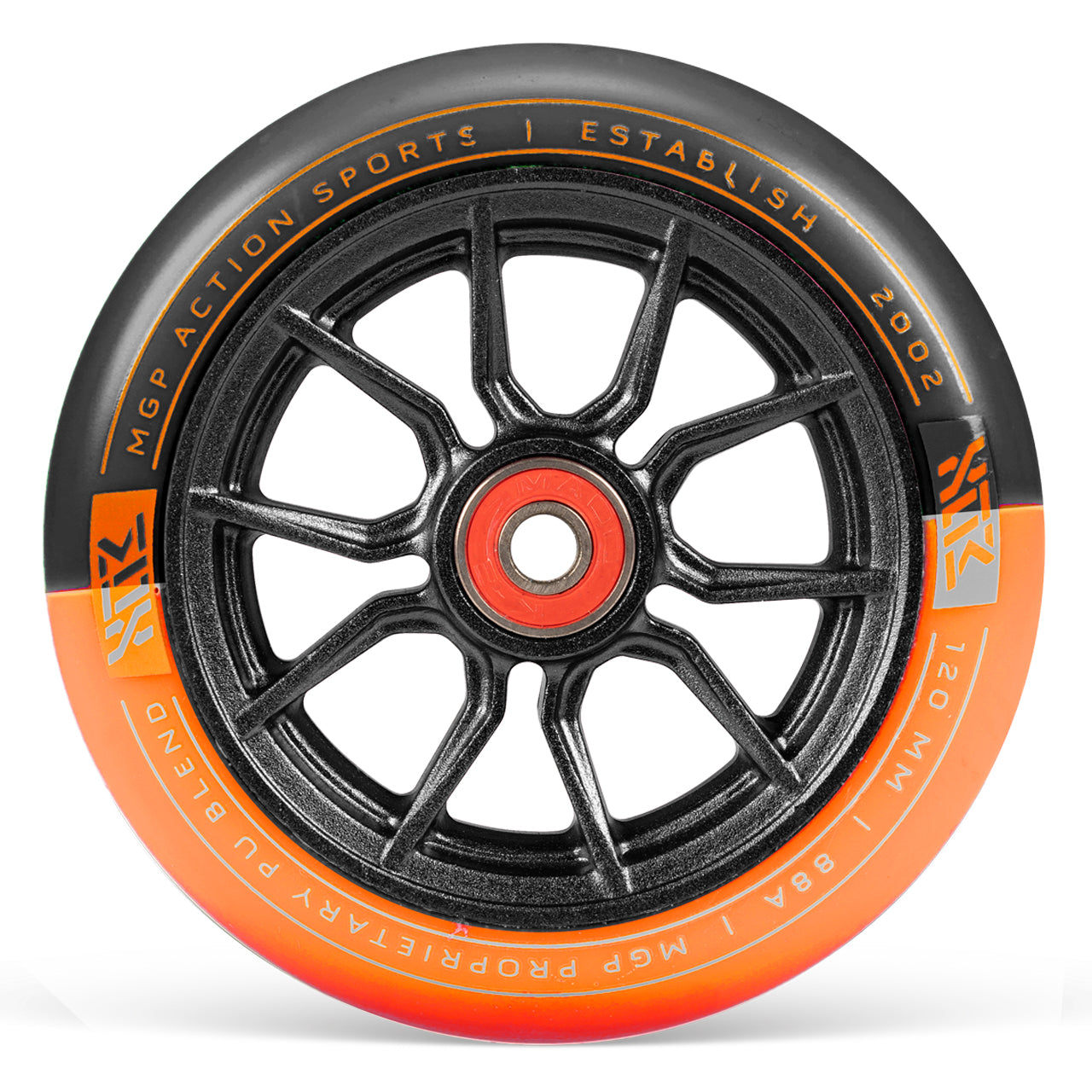 MFX Syndicate AR120 120mm wheels - Orange Black