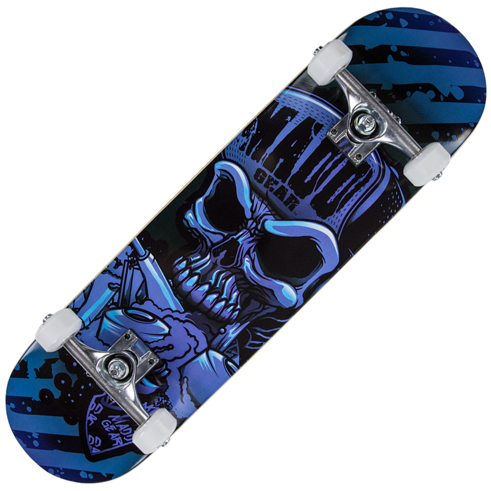 31'' Pro Series Skateboard - HATTER STRIP BLUE / BLACK