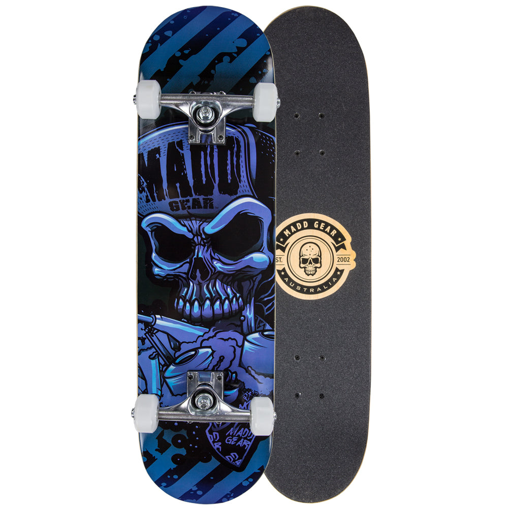 31'' Pro Series Skateboard - HATTER STRIP BLUE / BLACK