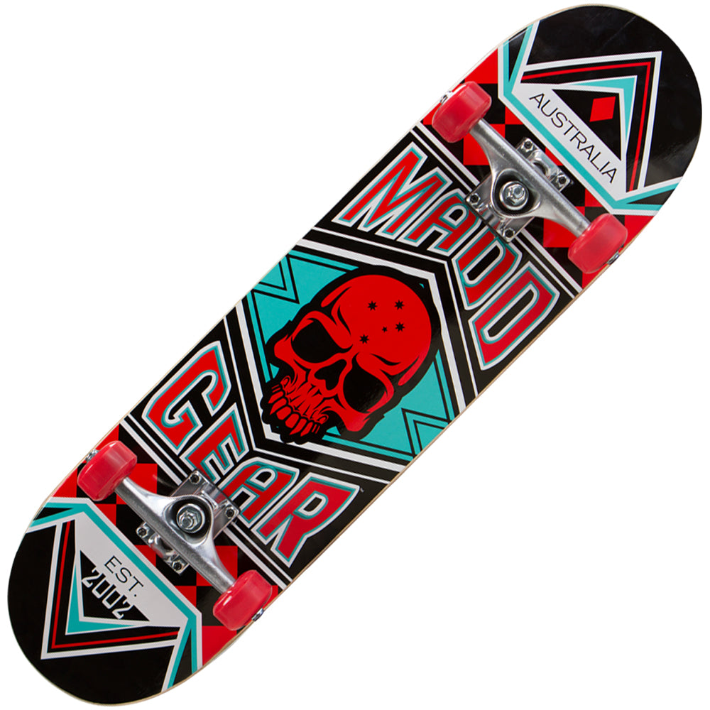 31'' Pro Series Skateboard - JEST RED / TURQUIOSE