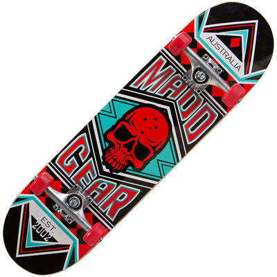 31'' Pro Series Skateboard - JEST RED / TURQUIOSE