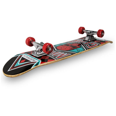 31'' Pro Series Skateboard - JEST RED / TURQUIOSE