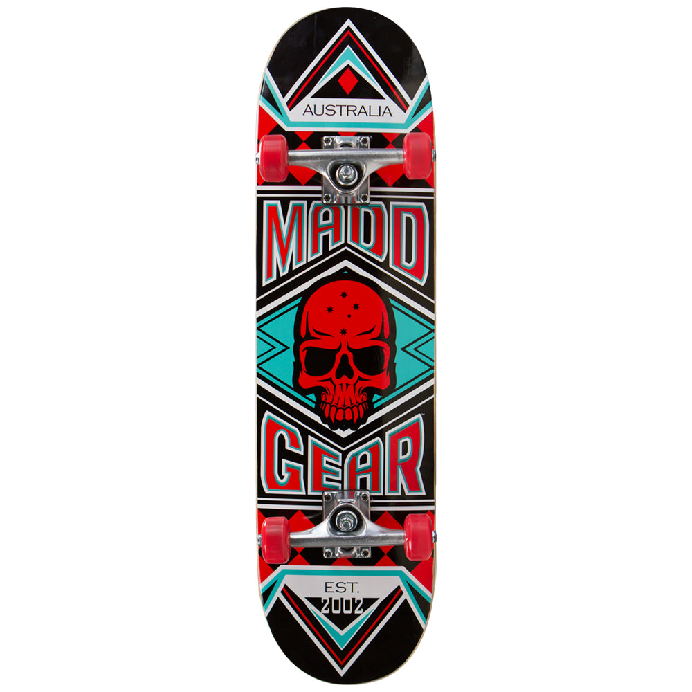 31'' Pro Series Skateboard - JEST RED / TURQUIOSE