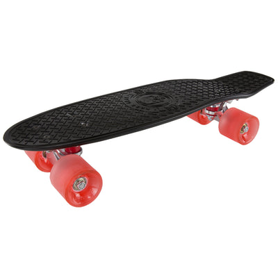 22'' Skins Retro Skateboard - Black Red