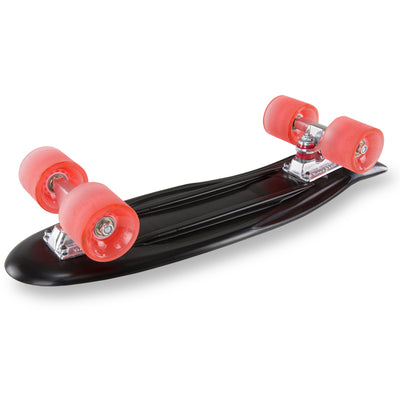 22'' Skins Retro Skateboard - Black Red