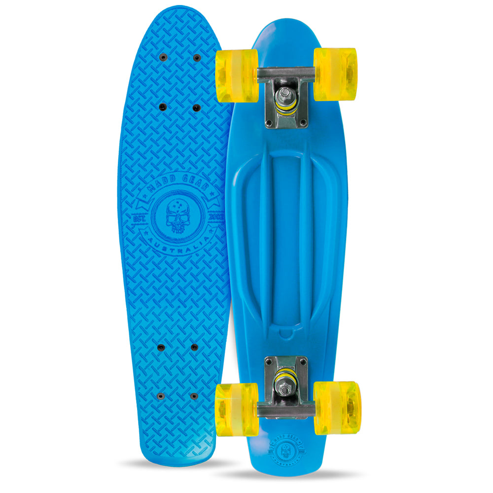 22'' Skins Retro Skateboard - Blue Yellow