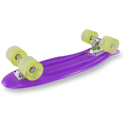 22'' Skins Retro Skateboard - Purple Lime