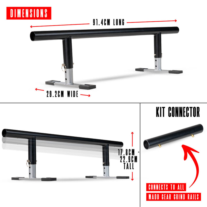 Madd Gear Grind Rail Extension Kit  91cm / 36"